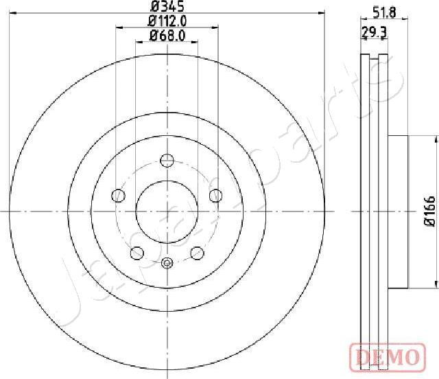 Japanparts DI-0918C - Тормозной диск autospares.lv