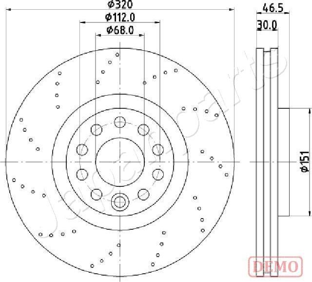 Japanparts DI-0913C - Тормозной диск autospares.lv