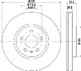 Japanparts DI-0917 - Тормозной диск autospares.lv