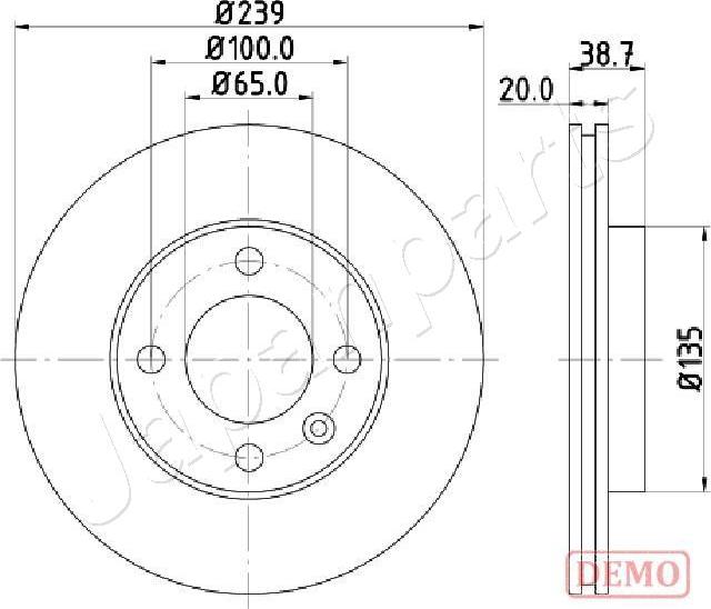 Japanparts DI-0939C - Тормозной диск autospares.lv