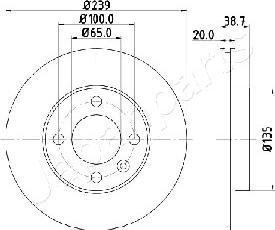 Japanparts DI-0939 - Тормозной диск autospares.lv