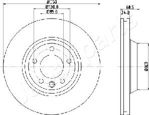 Japanparts DI-0931 - Тормозной диск autospares.lv