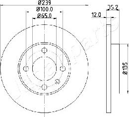 Japanparts DI-0938 - Тормозной диск autospares.lv