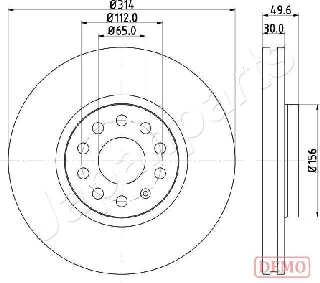 Japanparts DI-0933C - Тормозной диск autospares.lv