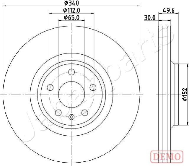 Japanparts DI-0932C - Тормозной диск autospares.lv