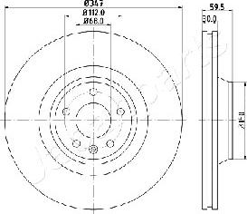 Japanparts DI-0925 - Тормозной диск autospares.lv