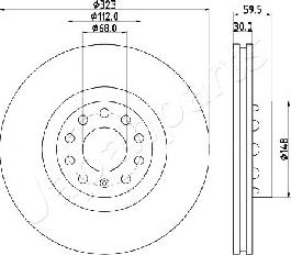 Japanparts DI-0922 - Тормозной диск autospares.lv