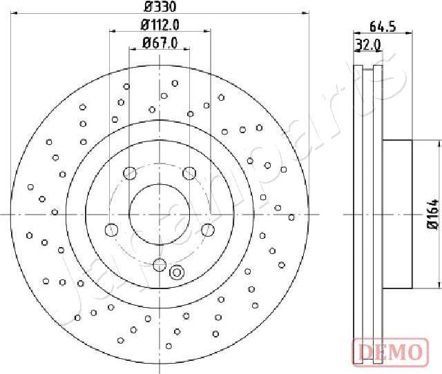 Japanparts DI-0541C - Тормозной диск autospares.lv