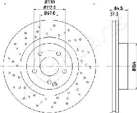Japanparts DI-0541 - Тормозной диск autospares.lv