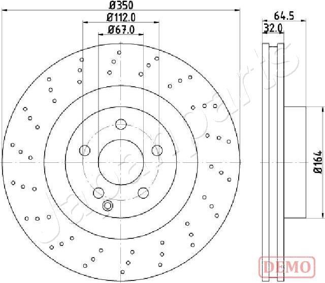 Japanparts DI-0543C - Тормозной диск autospares.lv