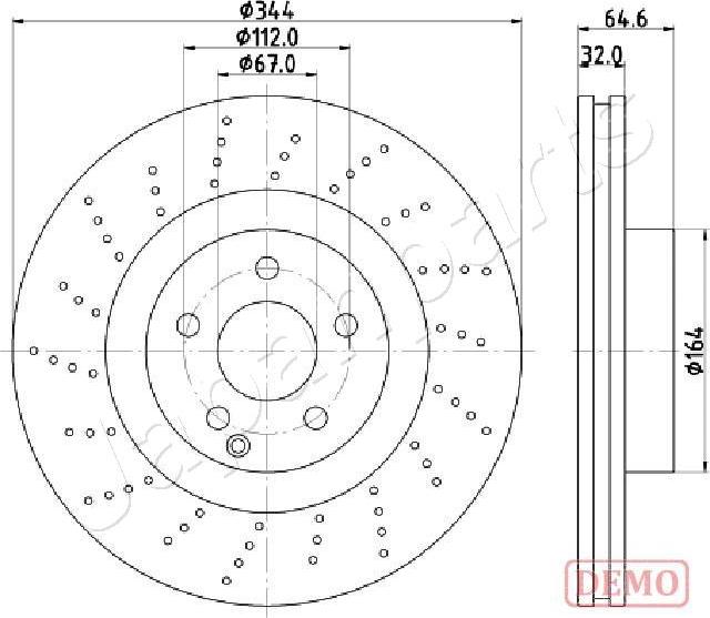 Japanparts DI-0558C - Тормозной диск autospares.lv