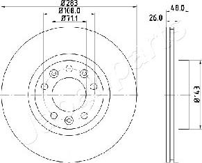 Japanparts DI-0634 - Тормозной диск autospares.lv