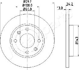 Japanparts DI-0630 - Тормозной диск autospares.lv