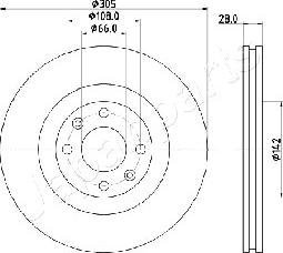 Japanparts DI-0631 - Тормозной диск autospares.lv