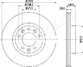 Japanparts DI-0638 - Тормозной диск autospares.lv