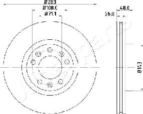 Japanparts DI-0633 - Тормозной диск autospares.lv