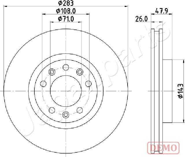 Japanparts DI-0637C - Тормозной диск autospares.lv