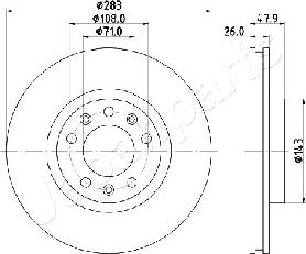 Japanparts DI-0637 - Тормозной диск autospares.lv