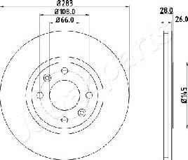 Japanparts DI-0627 - Тормозной диск autospares.lv