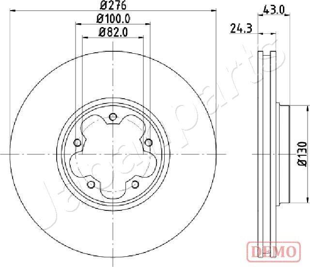 Japanparts DI-0356C - Тормозной диск autospares.lv