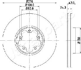 Japanparts DI-0356 - Тормозной диск autospares.lv