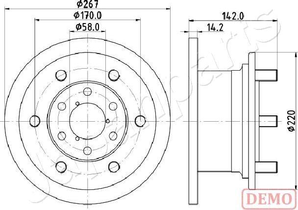 Japanparts DI-0254C - Тормозной диск autospares.lv