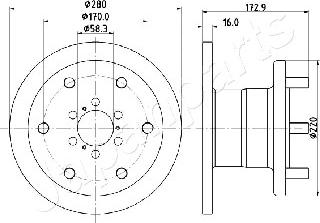 Japanparts DI-0255 - Тормозной диск autospares.lv