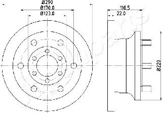 Japanparts DI-0256 - Тормозной диск autospares.lv