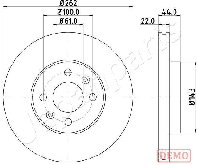 Japanparts DI-0709C - Тормозной диск autospares.lv