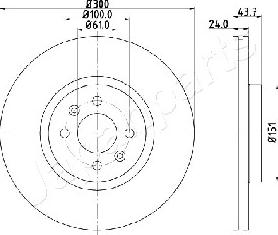 Japanparts DI-0705 - Тормозной диск autospares.lv