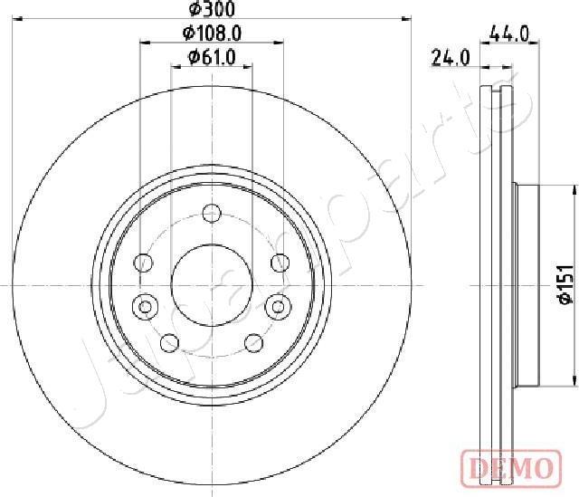 Japanparts DI-0706C - Тормозной диск autospares.lv