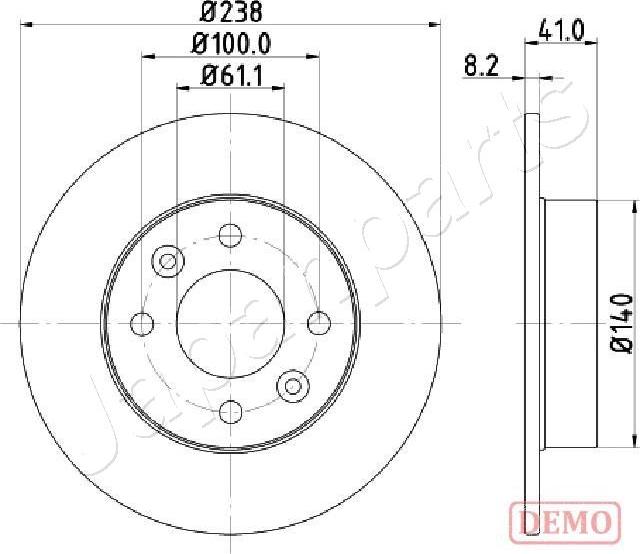 Japanparts DI-0700C - Тормозной диск autospares.lv