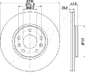 Japanparts DI-0707 - Тормозной диск autospares.lv