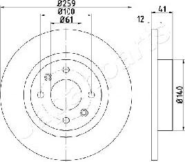 Japanparts DI-0719 - Тормозной диск autospares.lv