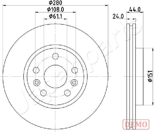 Japanparts DI-0716C - Тормозной диск autospares.lv