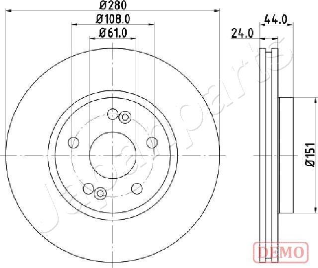 Japanparts DI-0710C - Тормозной диск autospares.lv