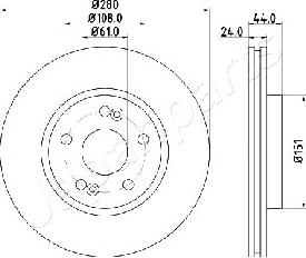 Japanparts DI-0710 - Тормозной диск autospares.lv