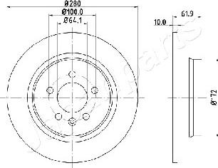 Japanparts DP-426 - Тормозной диск autospares.lv