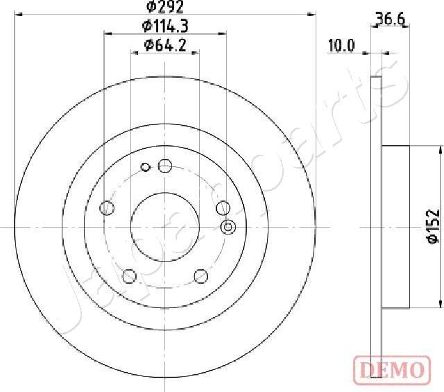 Japanparts DP-427C - Тормозной диск autospares.lv