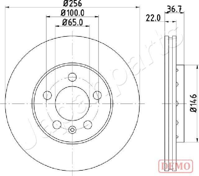 Japanparts DP-0904C - Тормозной диск autospares.lv