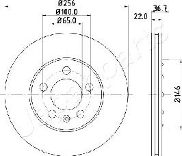 Japanparts DP-0904 - Тормозной диск autospares.lv