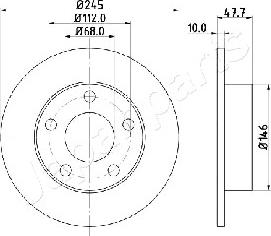 Japanparts DP-0905 - Тормозной диск autospares.lv