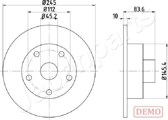 Japanparts DP-0906C - Тормозной диск autospares.lv