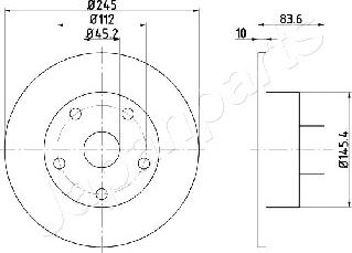 Japanparts DP-0906 - Тормозной диск autospares.lv