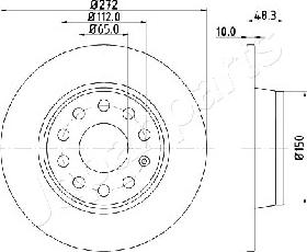 Japanparts DP-0901 - Тормозной диск autospares.lv