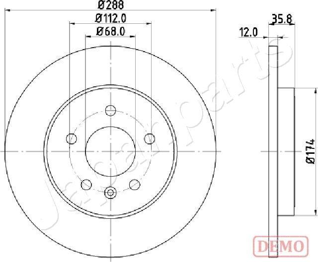 Japanparts DP-0908C - Тормозной диск autospares.lv