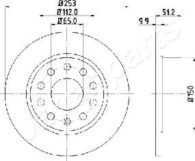 Japanparts DP-0902 - Тормозной диск autospares.lv