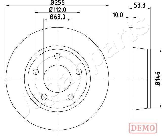 Japanparts DP-0914C - Тормозной диск autospares.lv