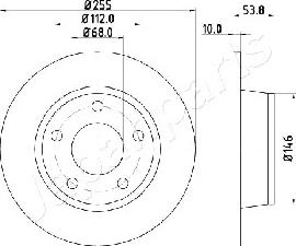 Japanparts DP-0914 - Тормозной диск autospares.lv