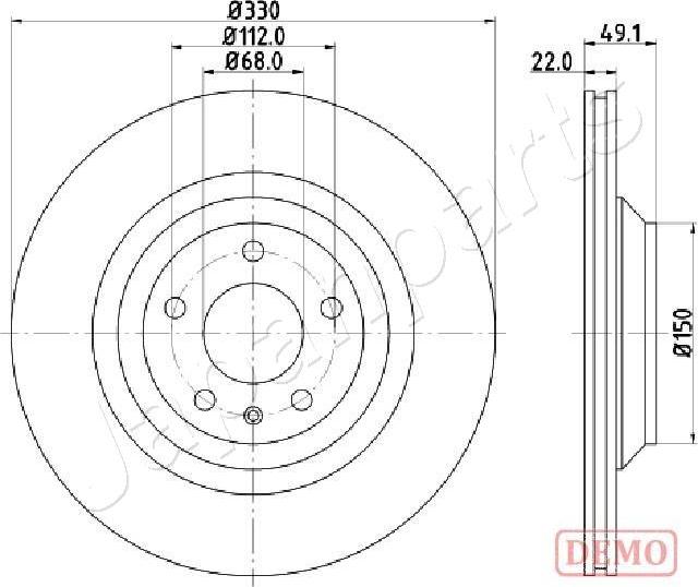 Japanparts DP-0916C - Тормозной диск autospares.lv